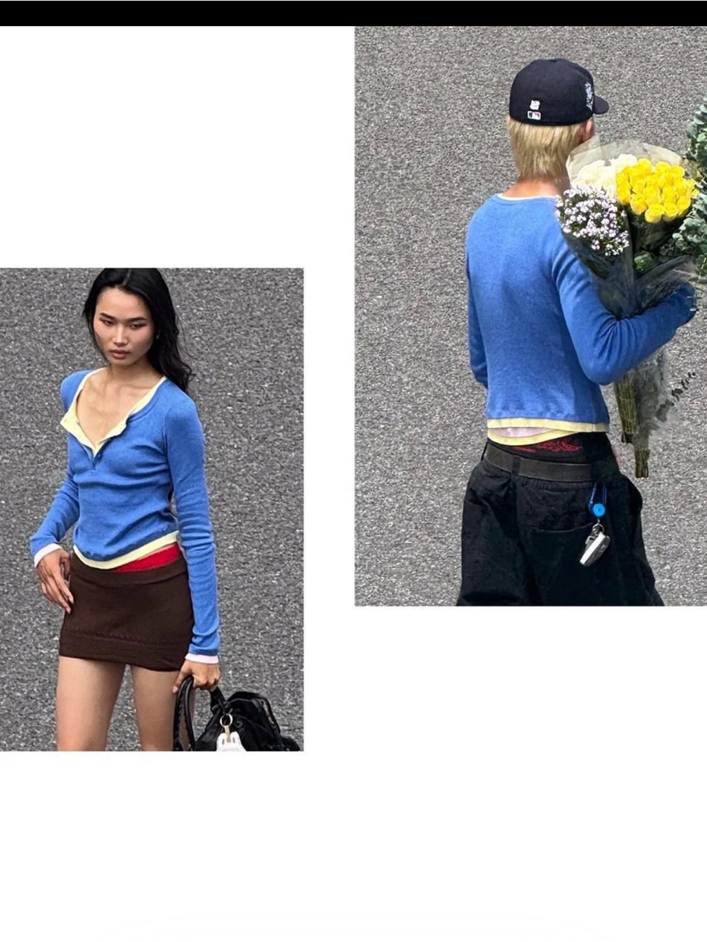 Colorblock Layered V-Neck Sweet Chilling Top With Contrast Trim - Women — image 4 of 8